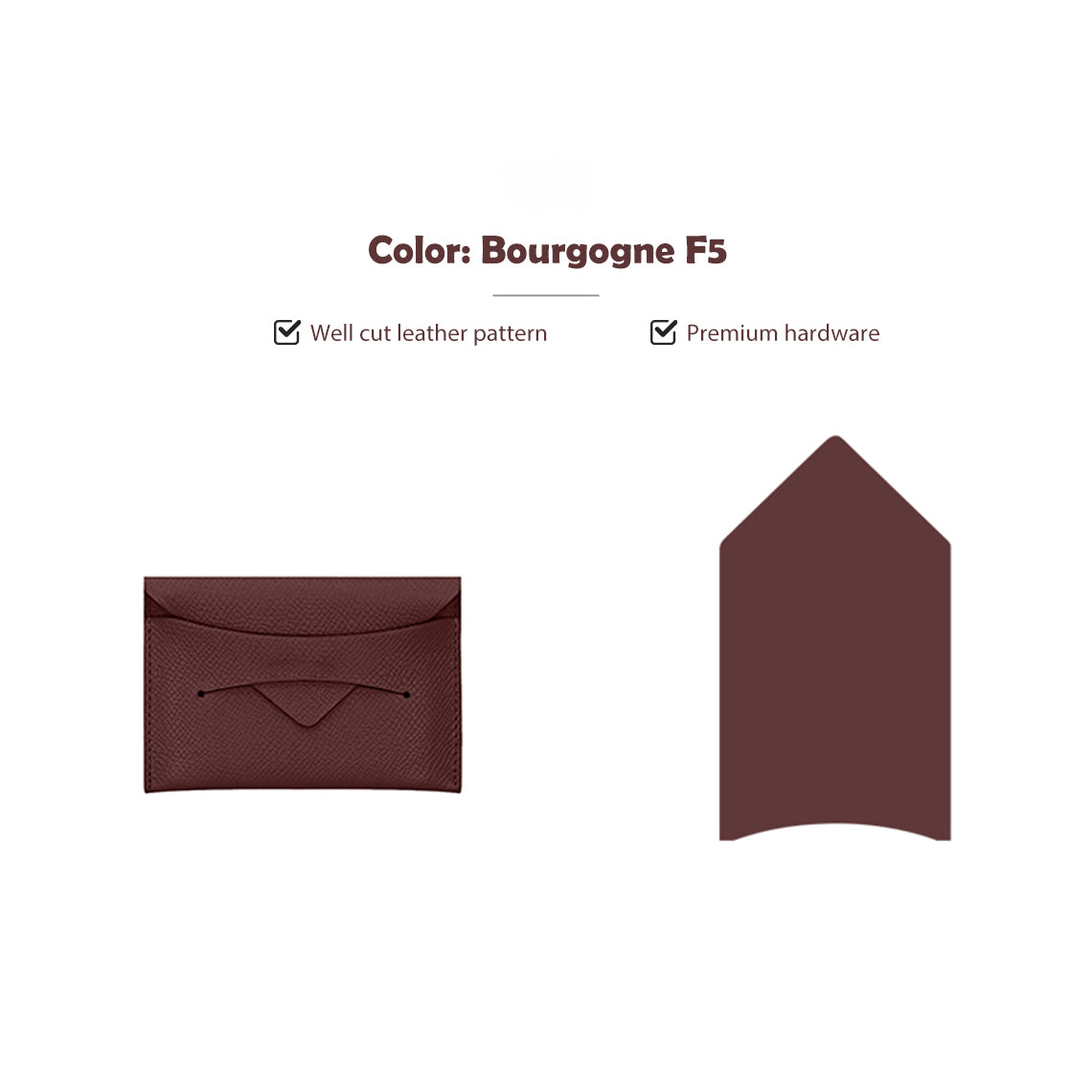 Wirkin® Full Grain Leather Classic Envelope Card Holder DIY Kits