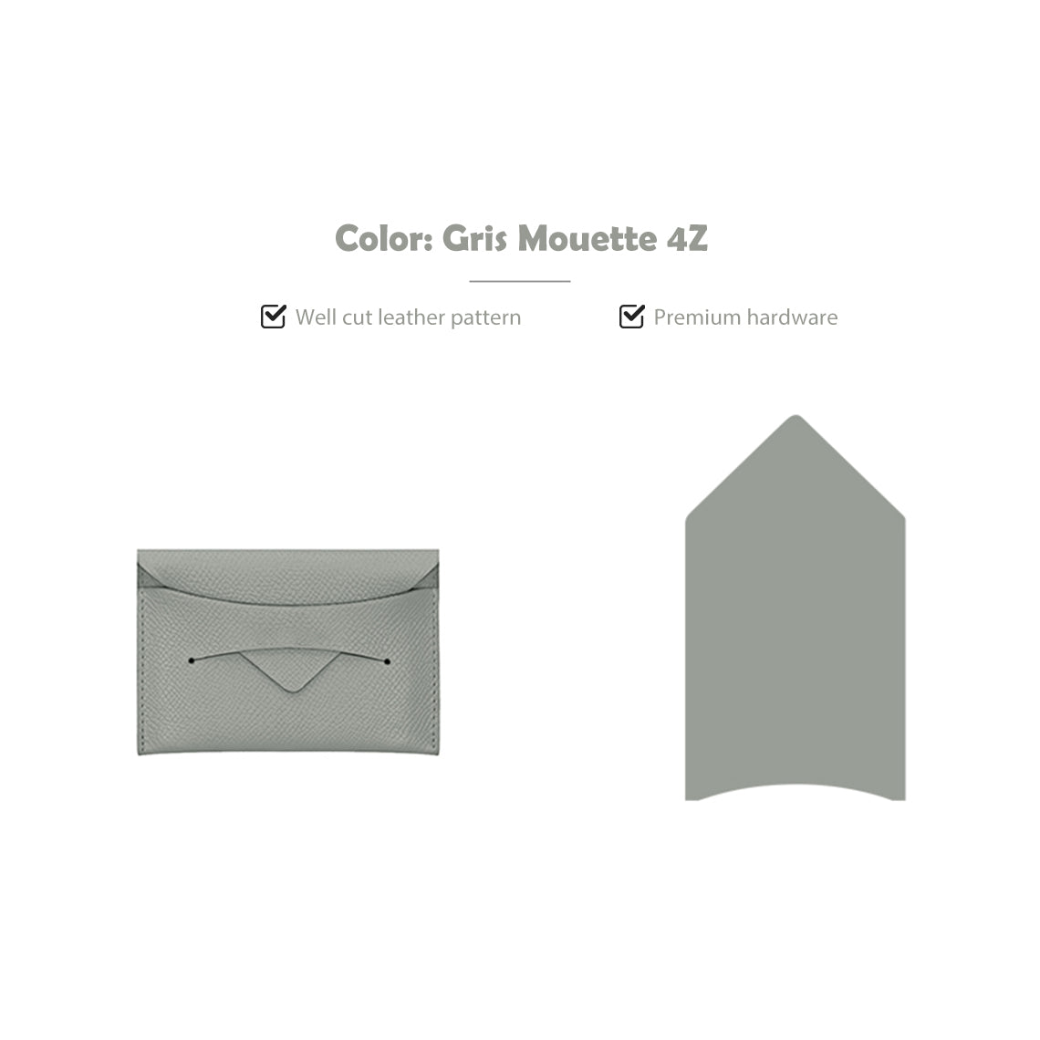 Wirkin® Full Grain Leather Classic Envelope Card Holder DIY Kits