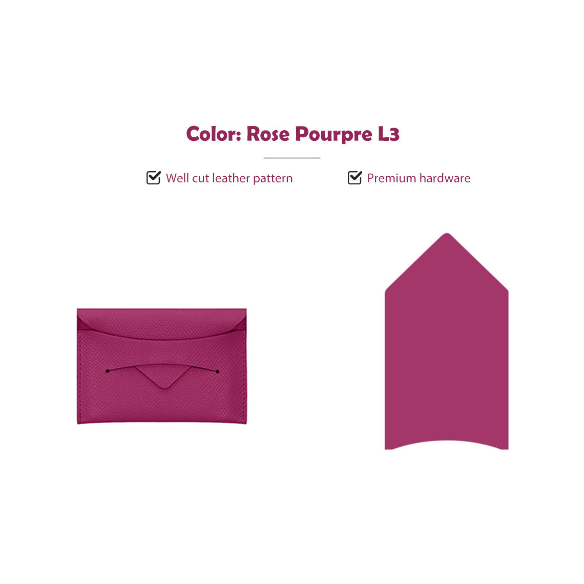 Wirkin® Full Grain Leather Classic Envelope Card Holder DIY Kits