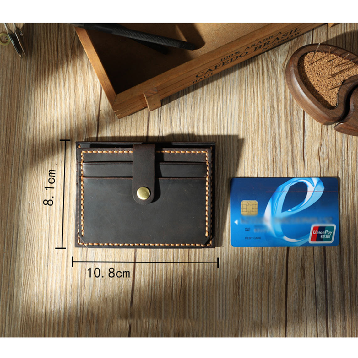Wirkin® Crazy Horse Leather Double Card Holder DIY Kits