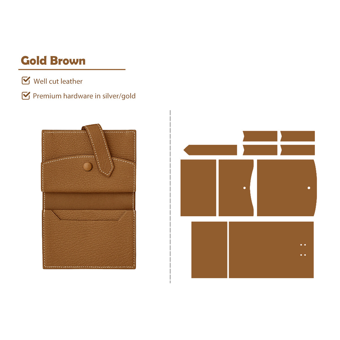 Wirkin® Full Grain Leather Bearn Coin Wallet DIY Kits
