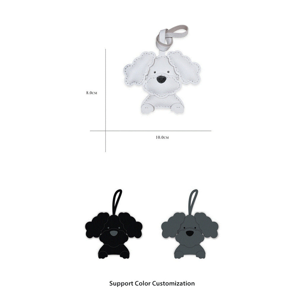 Wirkin® Sheep Leather Flap Ears Dog Keychain DIY Kits