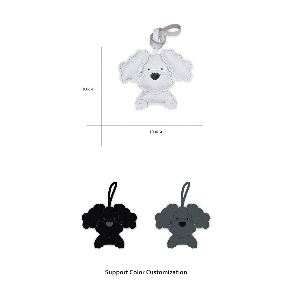 Wirkin® Sheep Leather Flap Ears Dog Keychain DIY Kits
