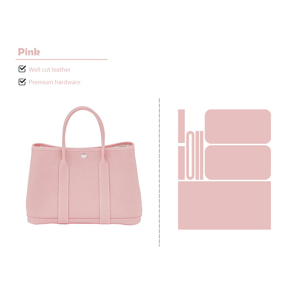 DIY Handbag Pink | Real Leather Bag DIY Kits - Wirkin®