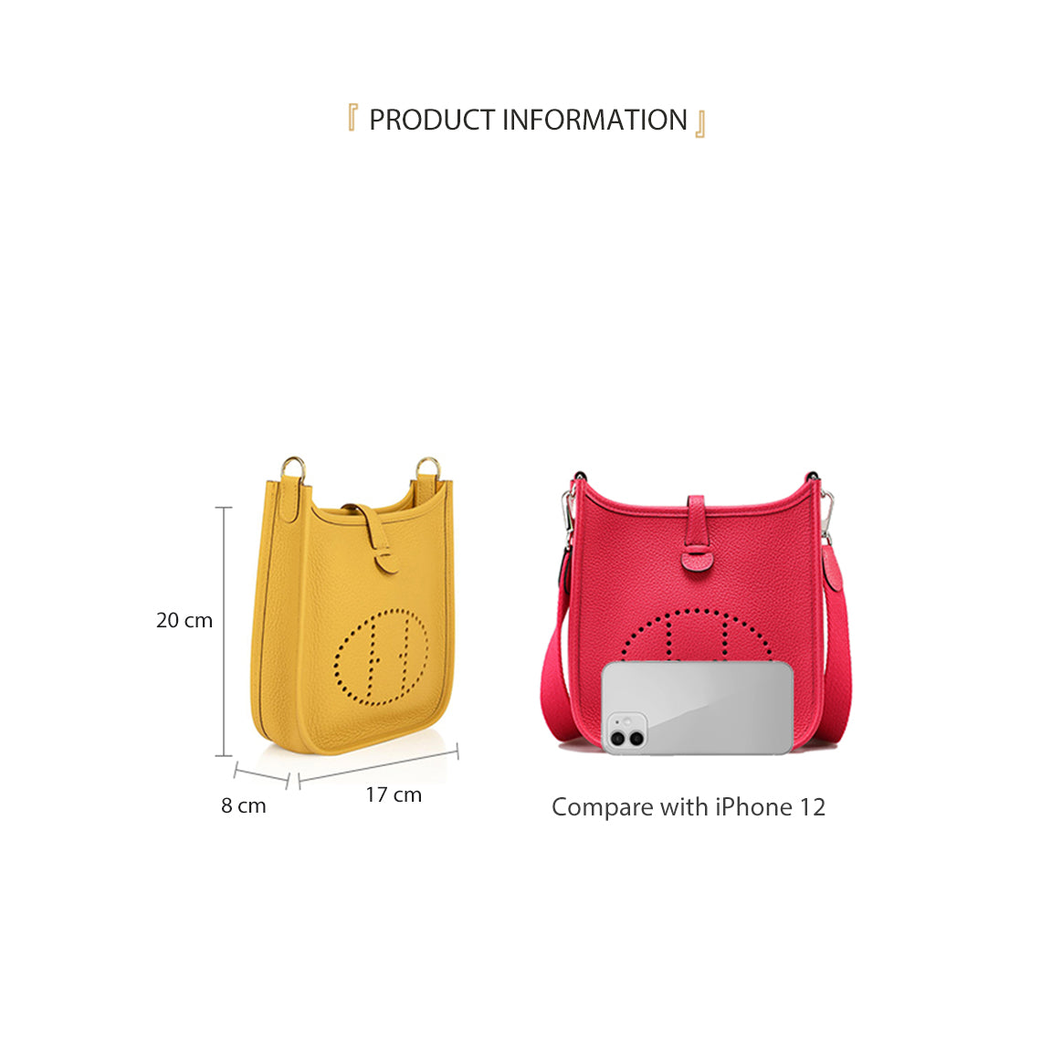 Evelyne Bag Size | Inspired Hermes Bag DIY Kit  | Wirkin®
