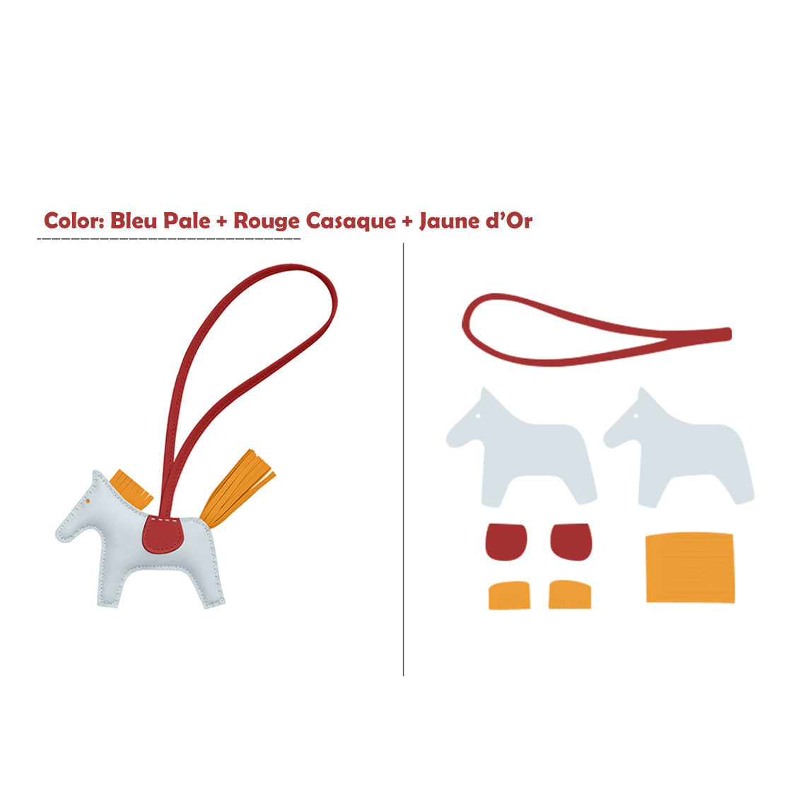 Wirkin® Sheep Leather Color Horse Purse Charm DIY Kit