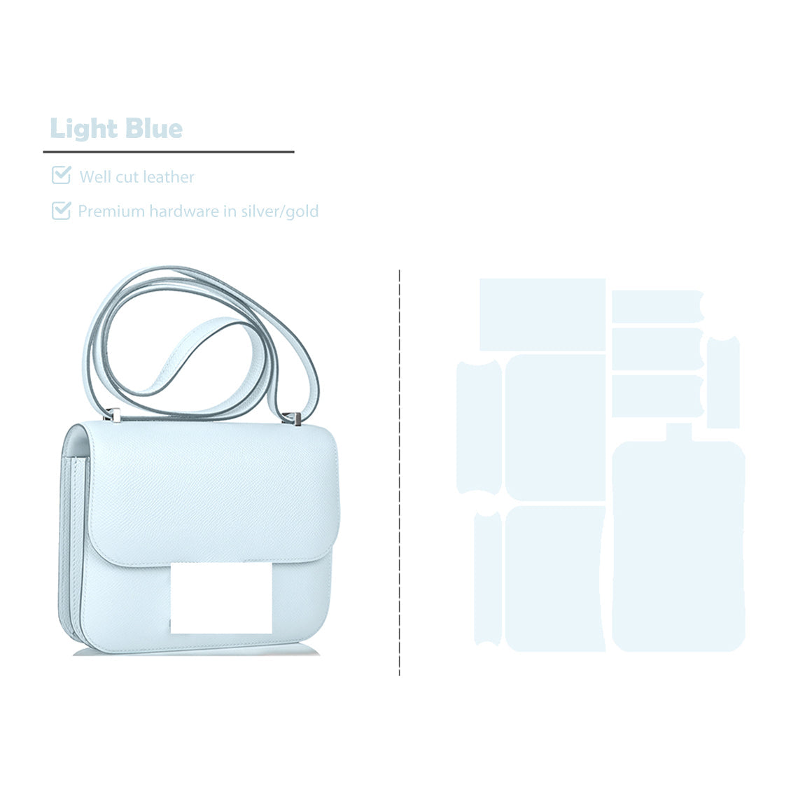 Wirkin® DIY Leather Kits | Inspired Blue Bag Sewing Kit