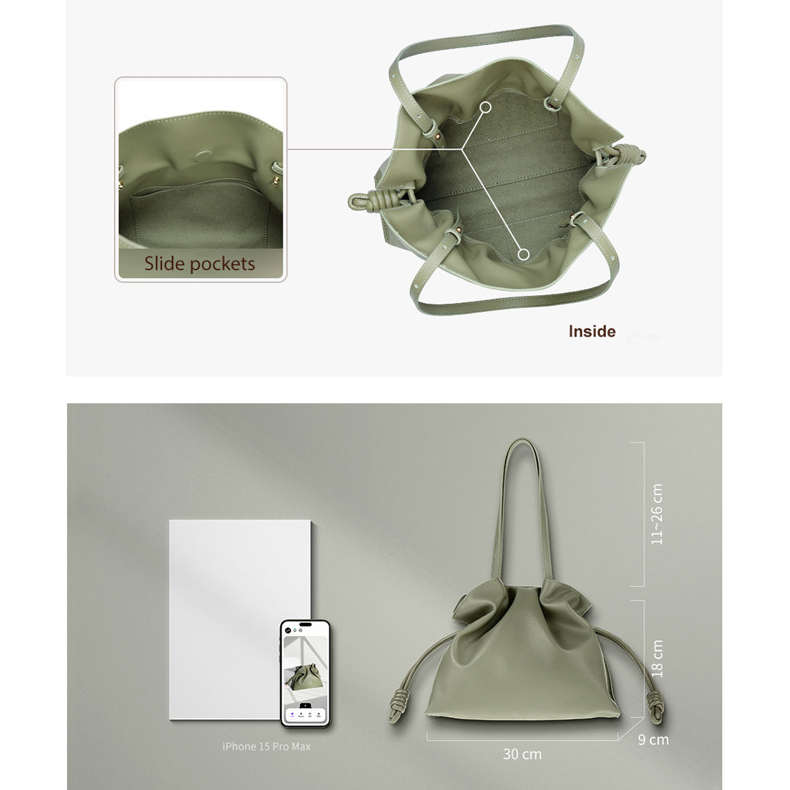 DIY Handmade Leather Bucket Bag Size & Interior - Wirkin®