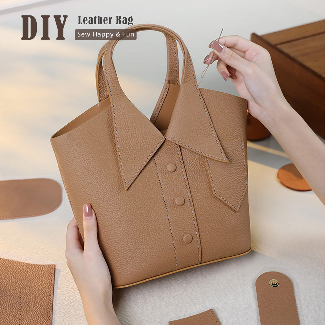 DIY Handbag Kit | Easy Leather Bag Sewing Project for Beginners - Wirkin®