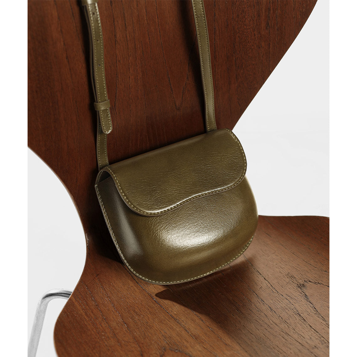 Green Leather Saddle Bag for Women | Beginner Bag Sewing Kits for Beginners - Wirkin®