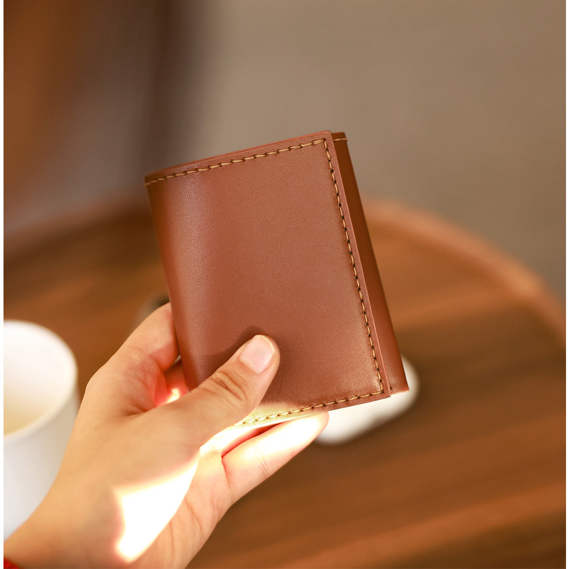 Wirkin® Top Grain Leather Buckle Trifold Wallet DIY Kits