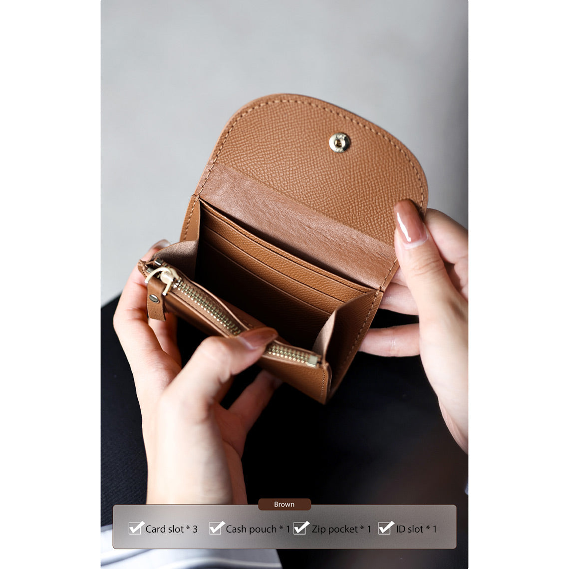 Wirkin® Top Grain Leather Compact Coin Purse DIY Kits