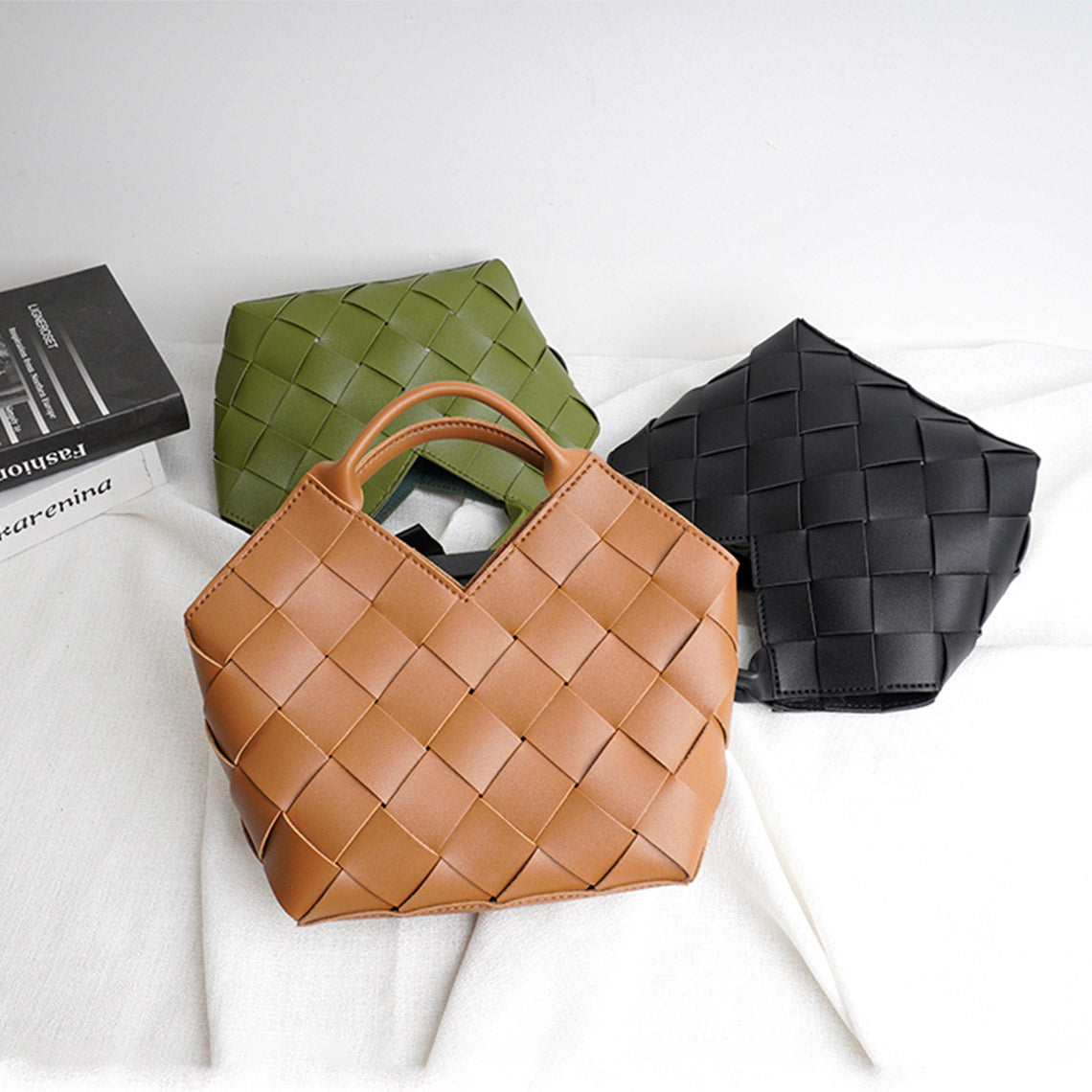 Vegan Leather Woven Handbag for Women | Handmade Leather Bags - Wirkin®