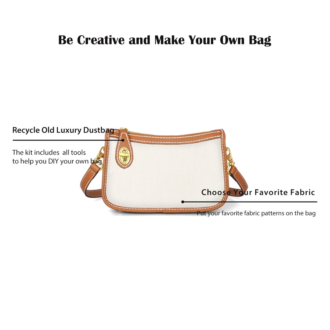 Wirkin® Leather Dustbag Recycle Crossbody Bag DIY Kits