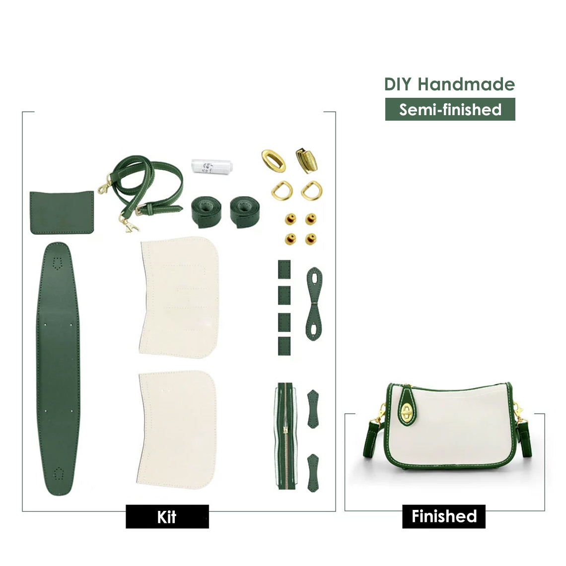 Wirkin® Leather Dustbag Recycle Crossbody Bag DIY Kits