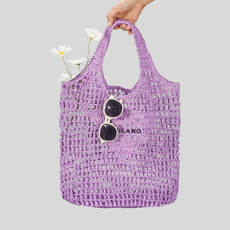Women’s Straw Woven Hollow Out Beach Tote Bags image 5