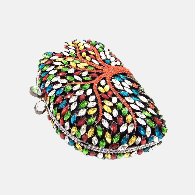 Women’s Colorful Rhinestone Tree Evening Clutch Bags image 4