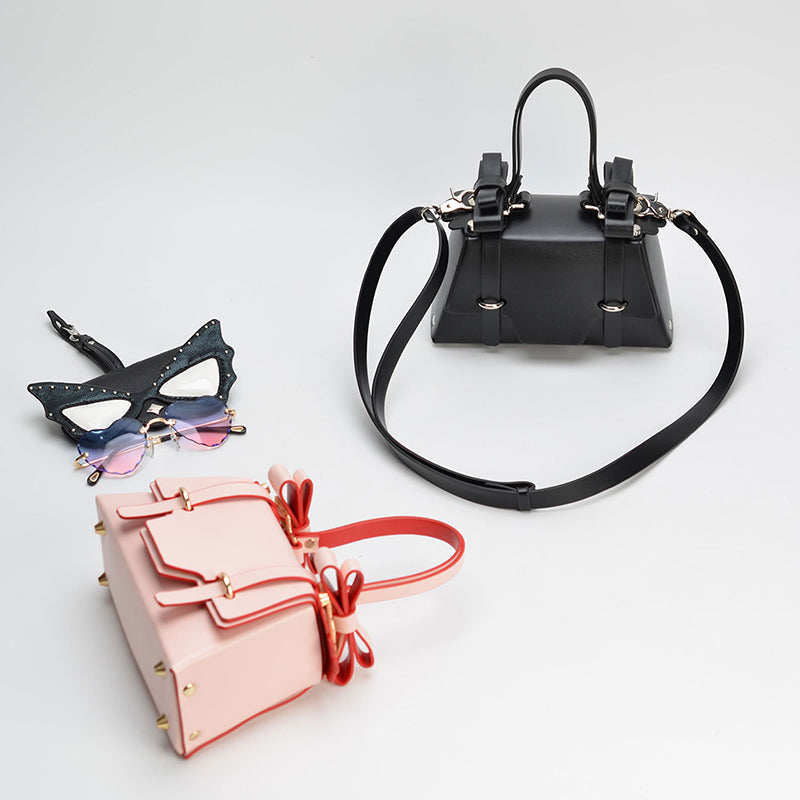 Women’s Bowknots Box Shoulder Bags in Vegan Leather image 9