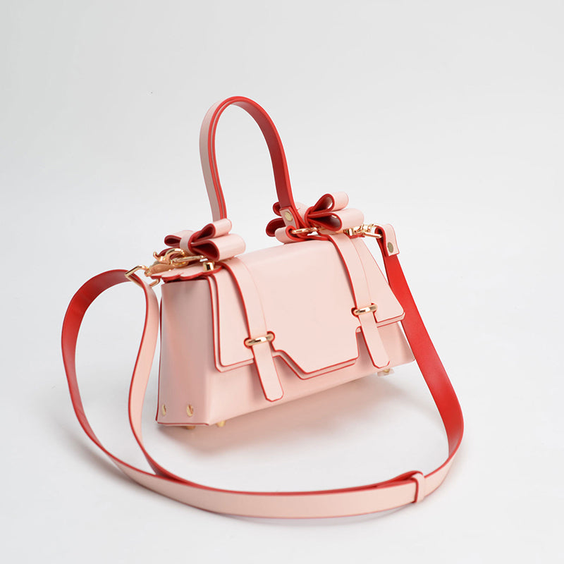 Women’s Bowknots Box Shoulder Bags in Vegan Leather image 3