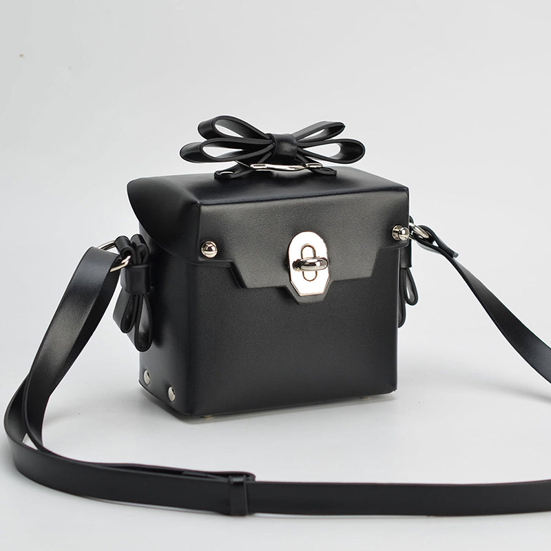 Women’s Bowknots Box Shoulder Bags in Vegan Leather image 4