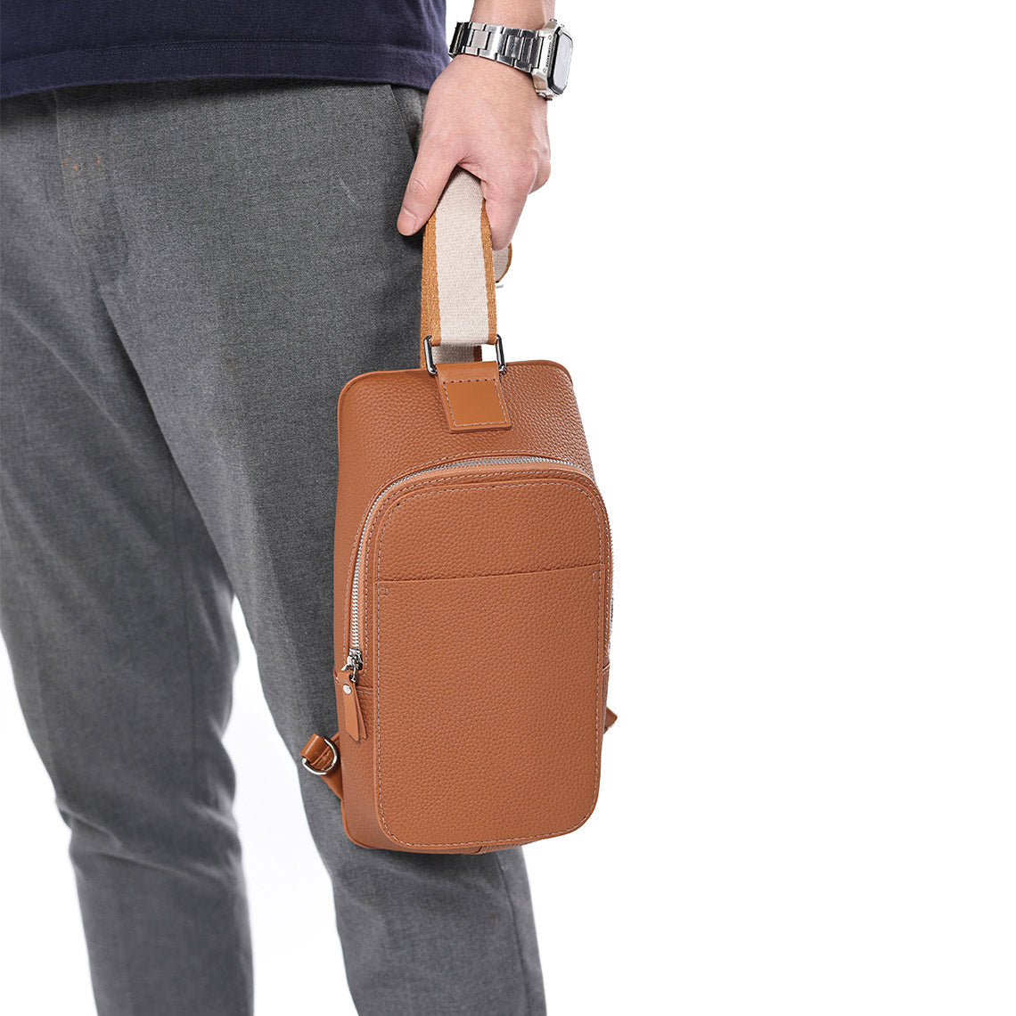 Brown Leather Fanny Pack for Men | Real Leather Crossbody Fanny Pack - Wirkin™ DIY Leathercrafts