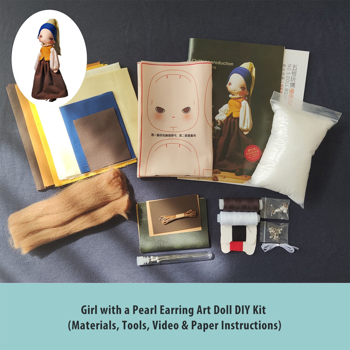 DIY Kit to Make Fabric Dolls | Easy Homemade Project for Beginners - Wirkin®