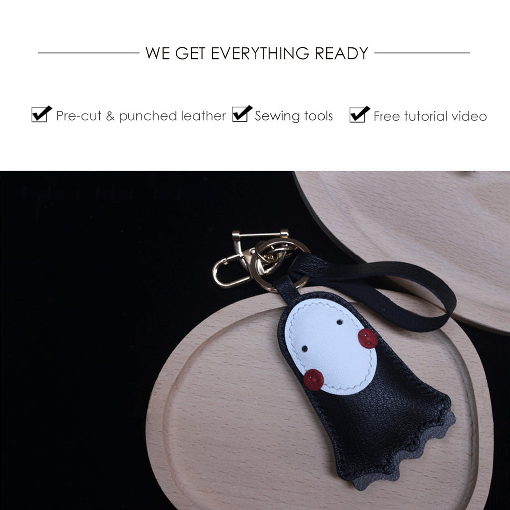 No Face Leather Keychain Handmade DIY Kit - Make Your Own Keychain Wirkin®