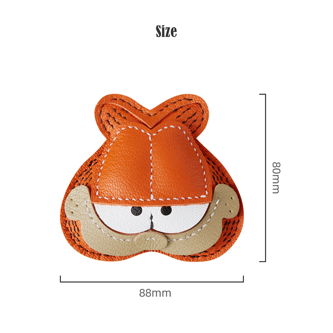 DIY Leather Sewing Kits for Kids | Custom Garfield Leather Keychains Size - Wirkin™