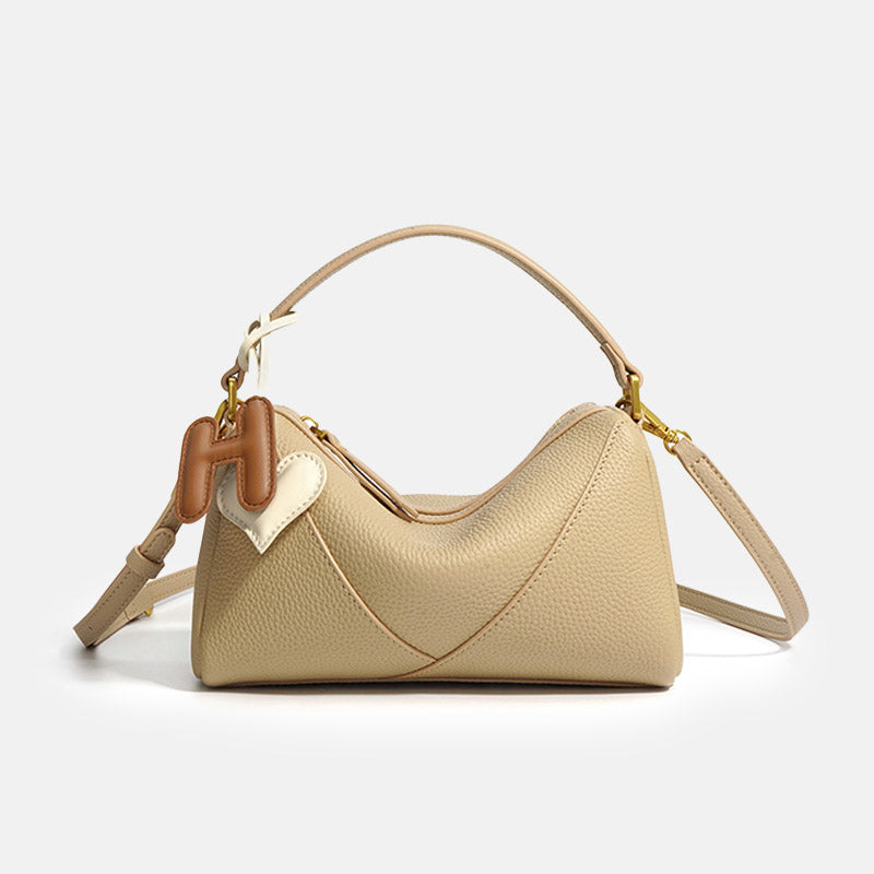 Women’s Genuine Leather Pillow-Shaped Zip Crossbody Shoulder Bag image 5