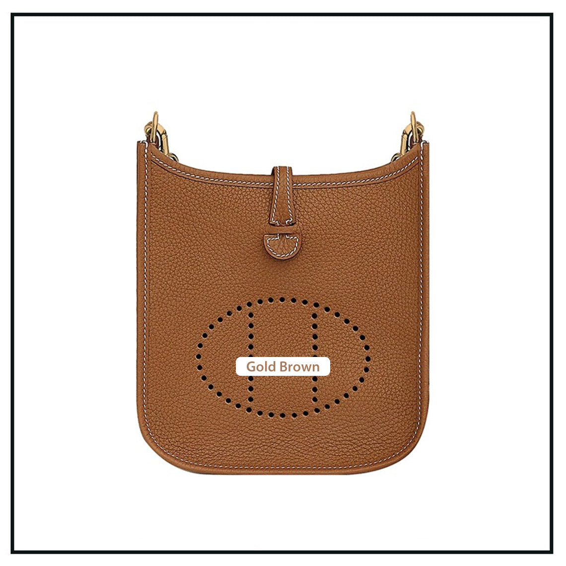 Gold Brown Evelyne Bag | DIY Hermes Bag Leather Kit - Mini Size  | Wirkin®