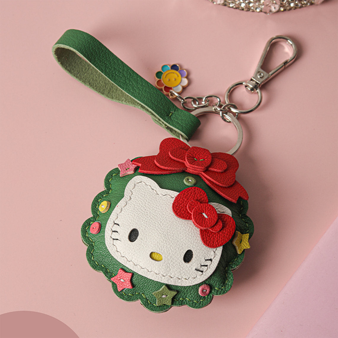Wirkin® Sheep Leather Christmas Vibe Kitty Keychain DIY Kit