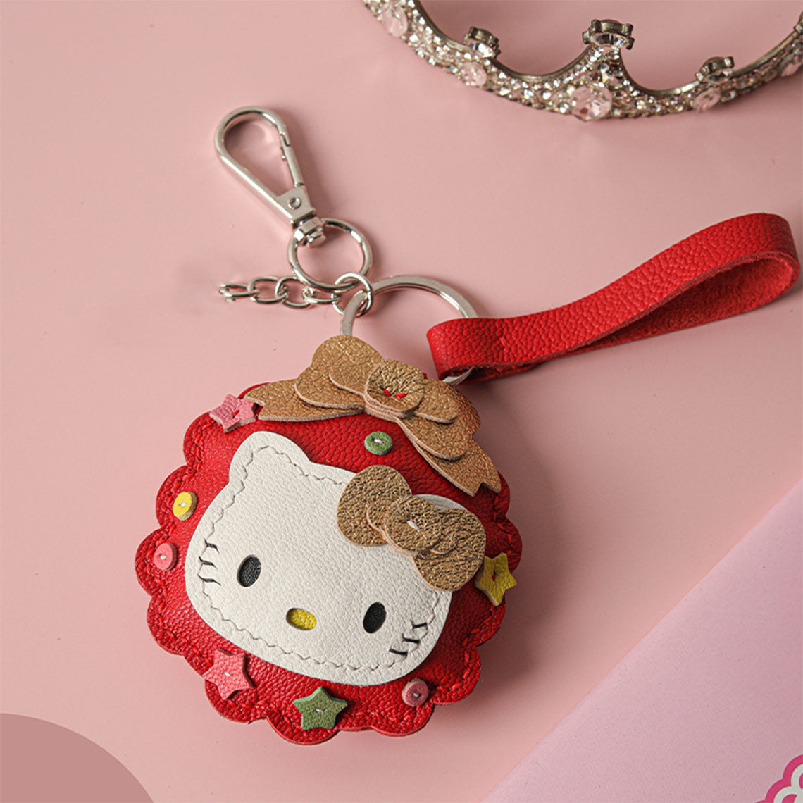 Wirkin® Sheep Leather Christmas Vibe Kitty Keychain DIY Kit