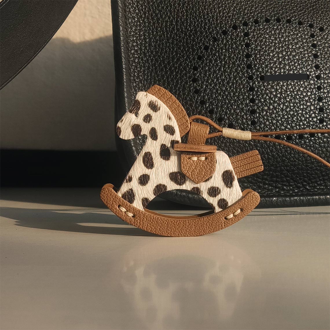 Brown Leather Rodeo Charm Handmade - Wirkin®