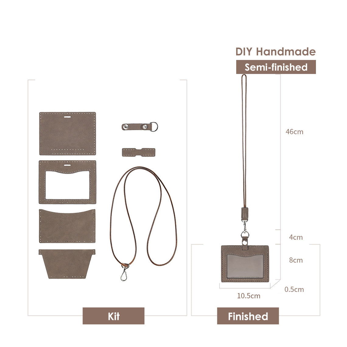 DIY Leathercraft Kits for Beginners | Lanyard with ID Holder - Wirkin™