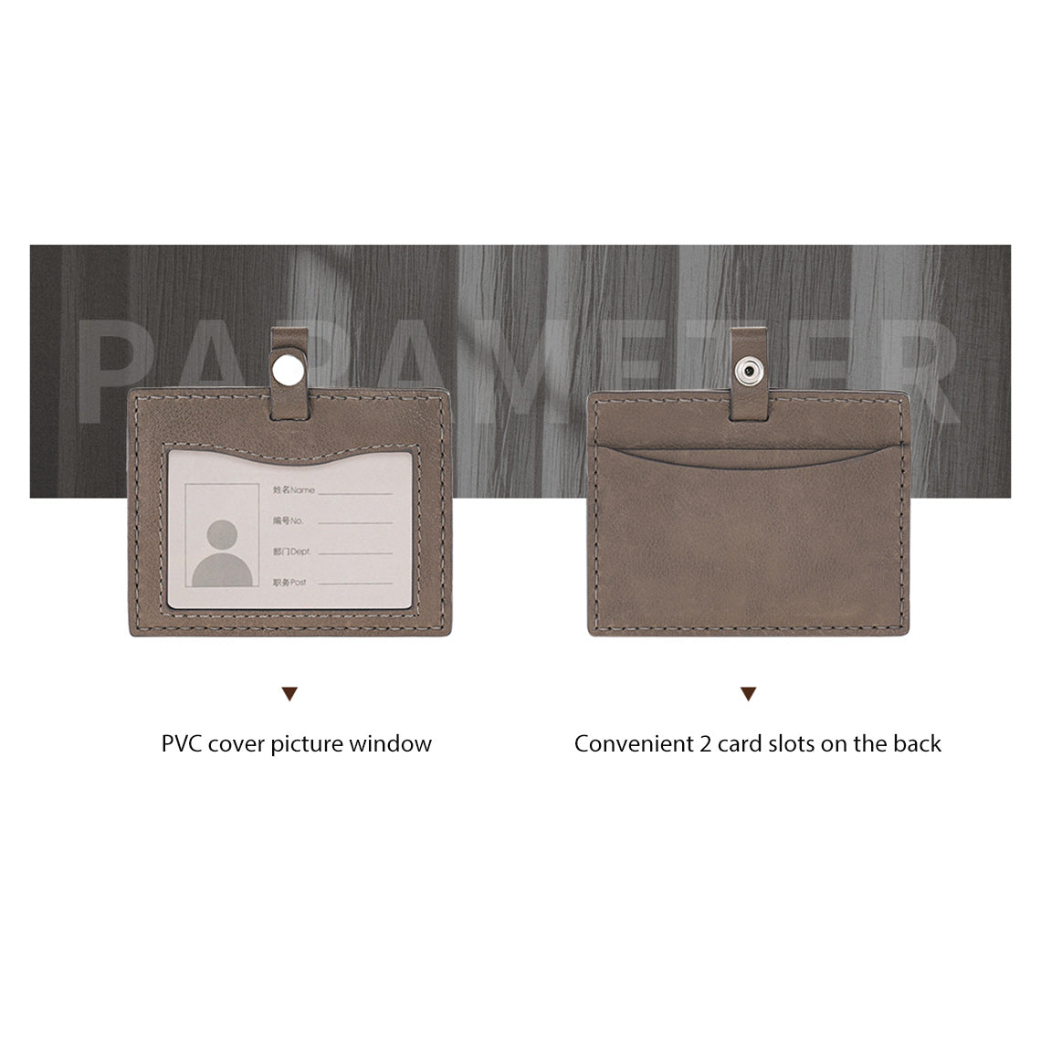 Handmade Leather ID Card Badge Holder with Card Slots | Badge Clips - Wirkin™
