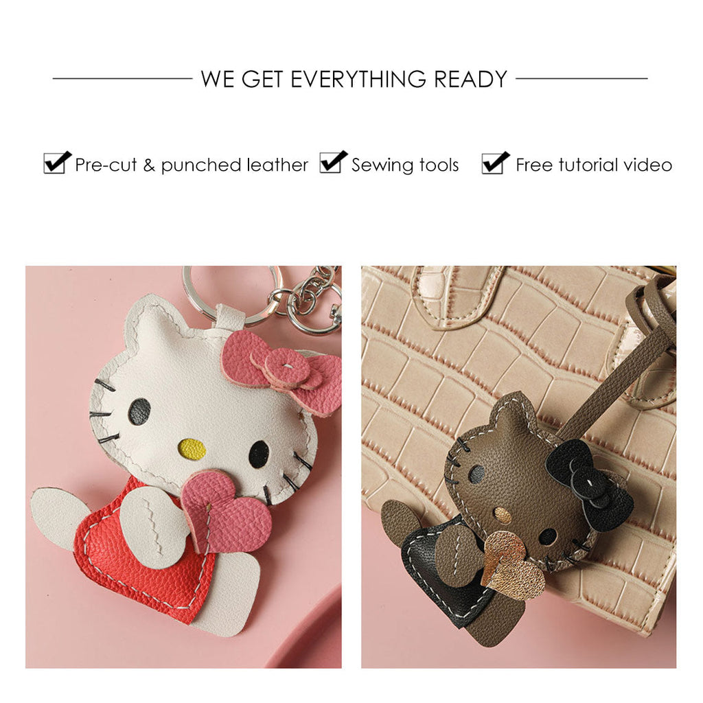 DIY Hello Kitty Charm Keychain Patterns | Instructions & Tools Included - Wirkin®