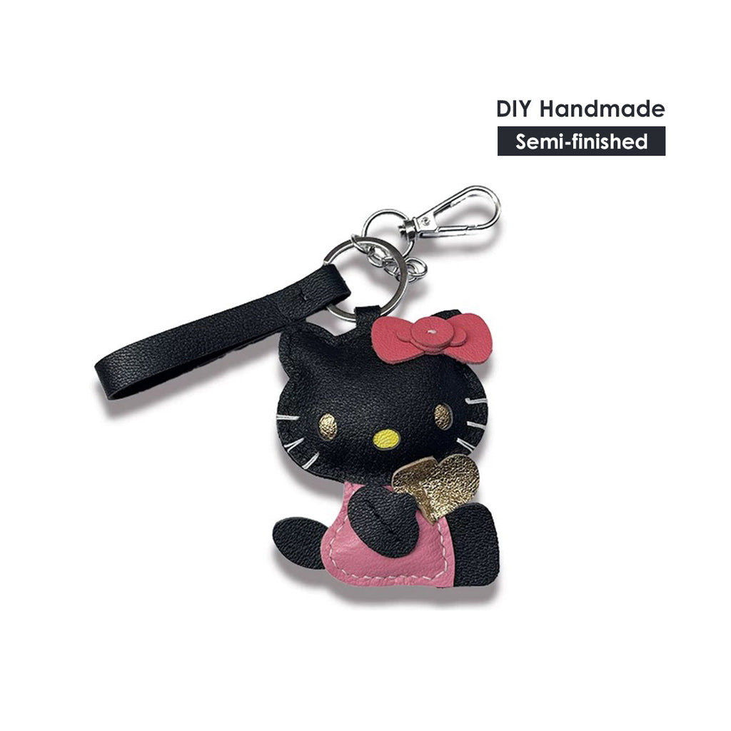 Inspired Hello Kitty Design Leather Keychain | Easy DIY Leather Projects - Wirkin®