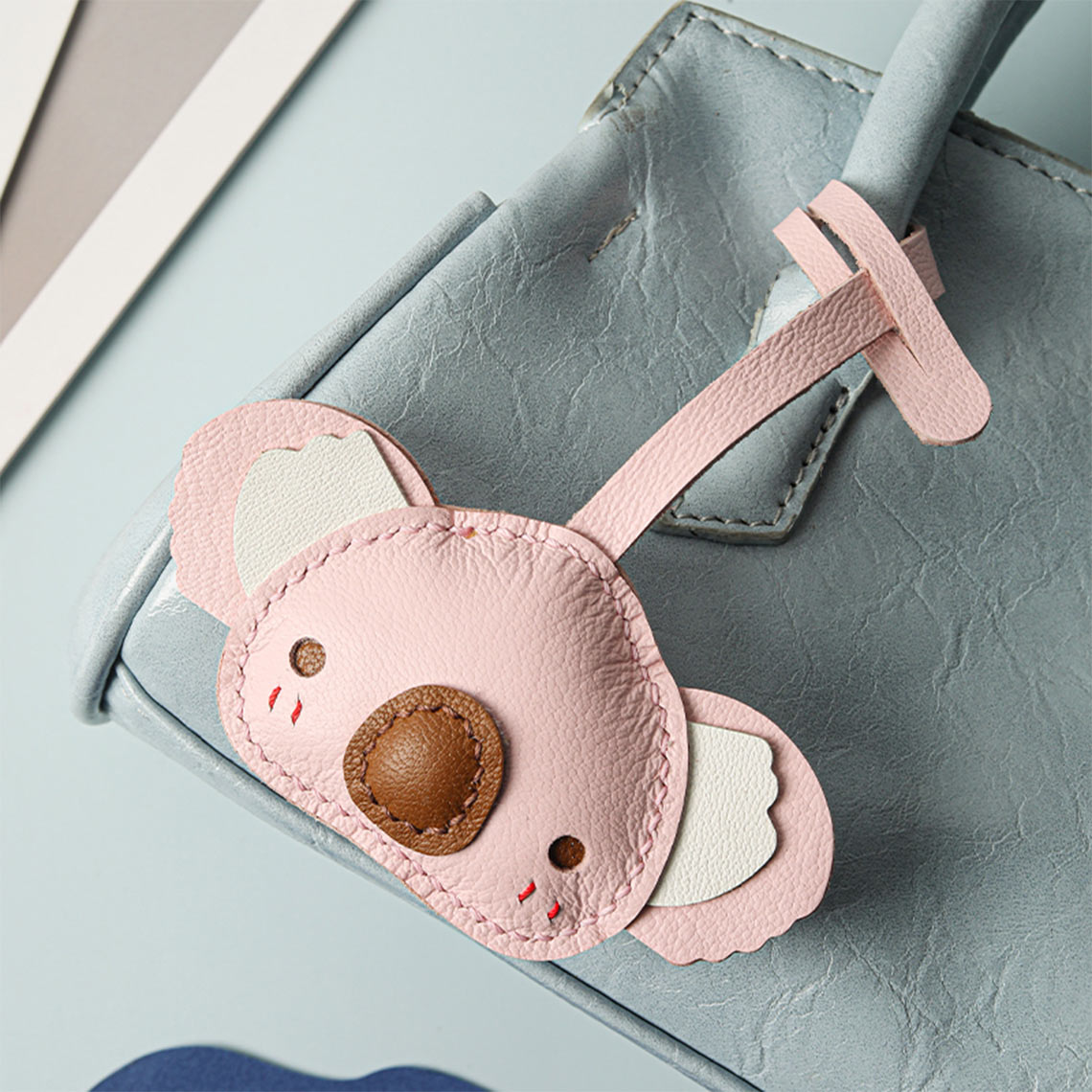 Pink Leather Koala Purse Charm | Cute Design Leather Charm for Girls - Wirkin®
