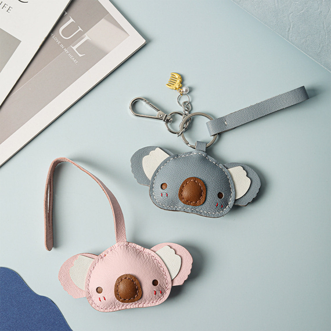 Make Your Own Leather Keychain | Koala Design Leather Keychain Charm DIY Kit - Wirkin®