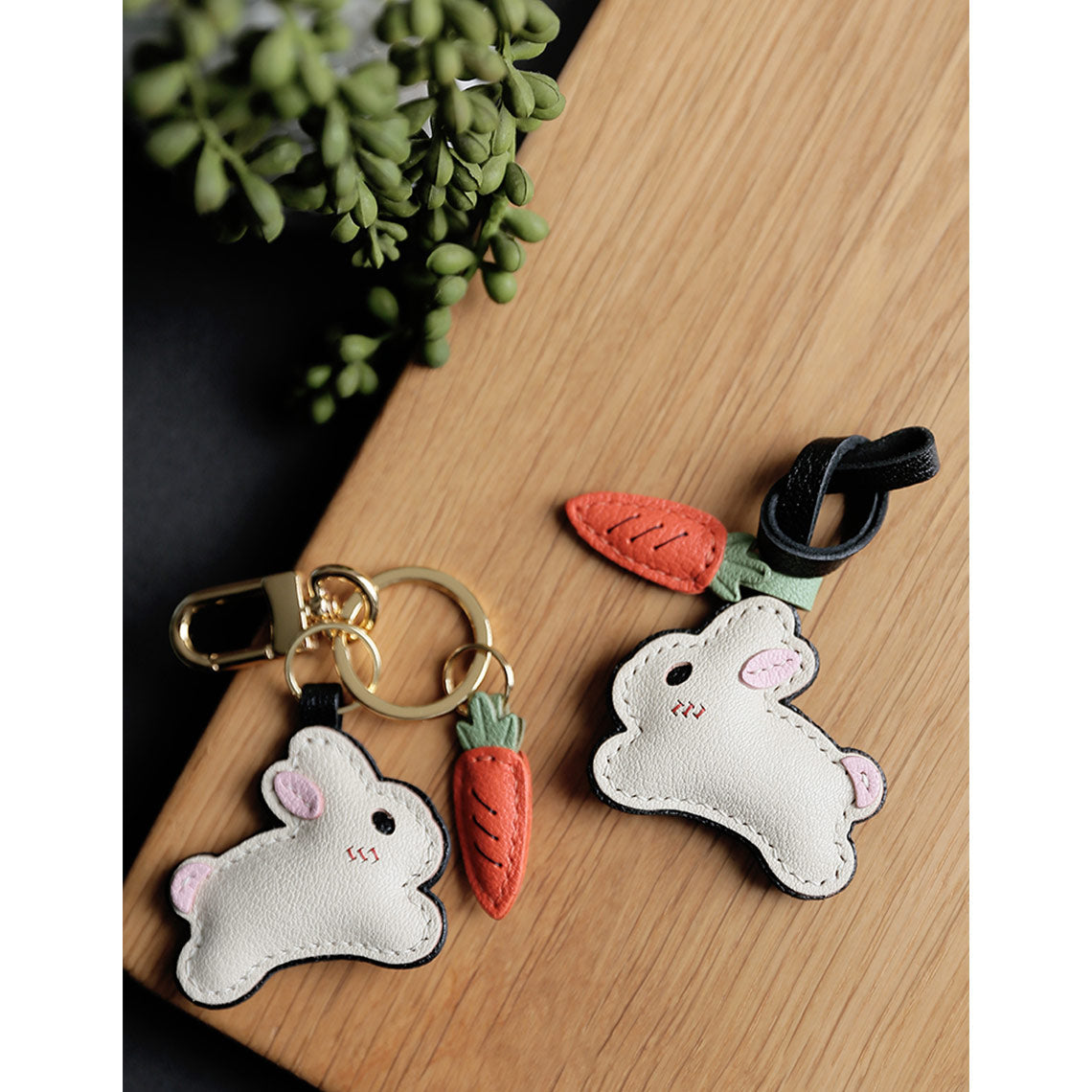 Lovely Bunny Design Leather Keychain | Wirkin® Easy DIY Leather Projects
