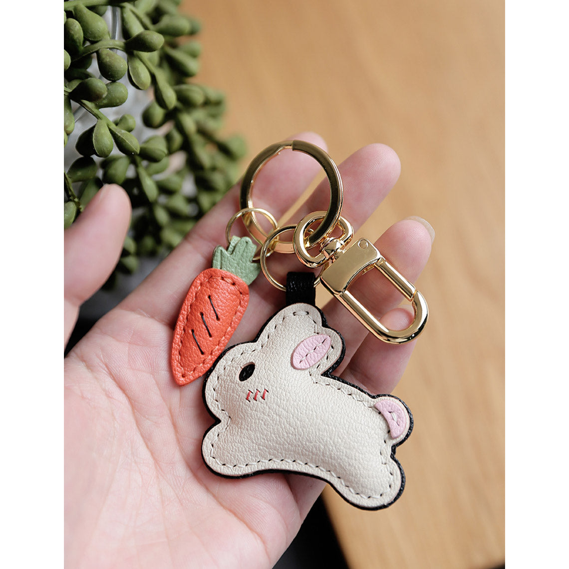 Cute Bunny Leather Keychain | DIY Handmade Leather Keychains - Wirkin®