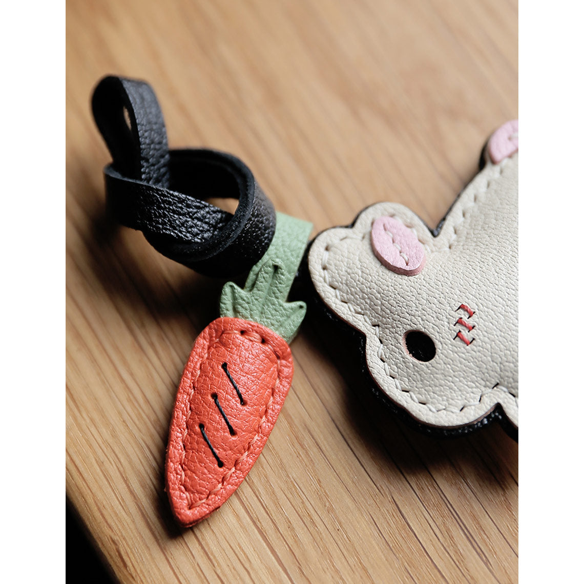 Wirkin® Leather New Bunny & Carrot Keychain DIY Kit