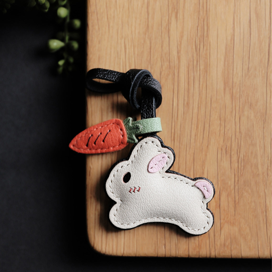 Lovely Bunny Design Leather Purse Charm | Wirkin® Semi-finished Kits