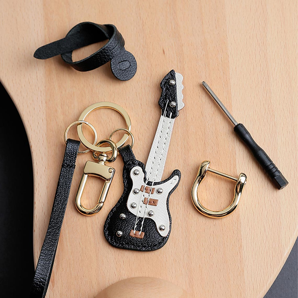 DIY Guitar Keychain | Wirkin® Small Leather Sewing Projects