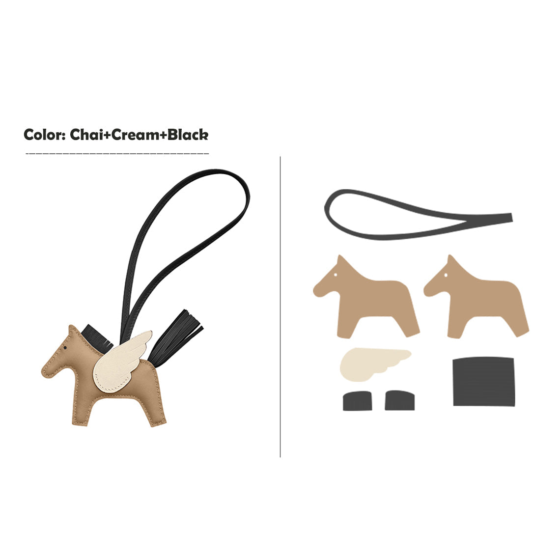 Wirkin® Sheep Leather Flying Horse Charm DIY Kits