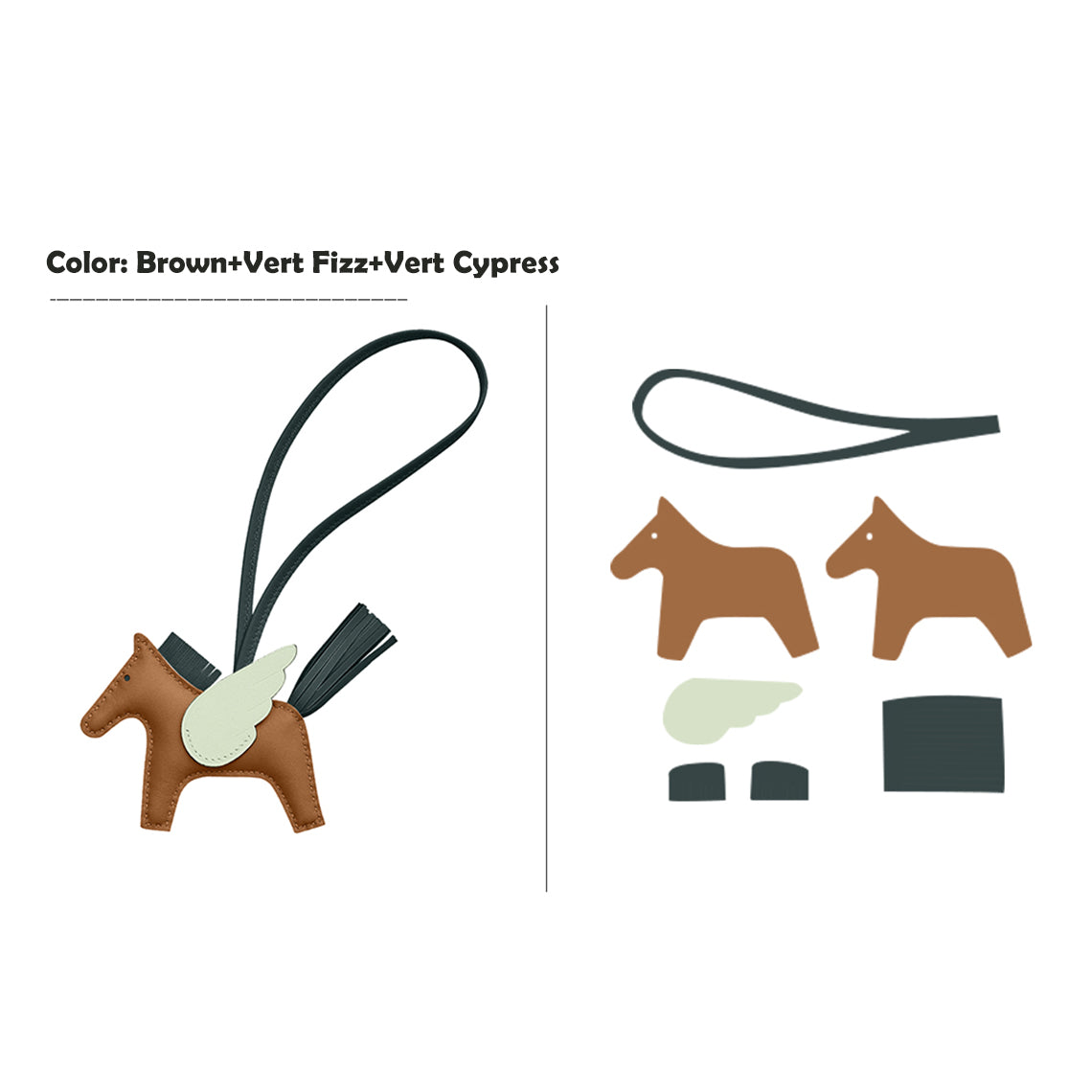 Wirkin® Sheep Leather Flying Horse Charm DIY Kits