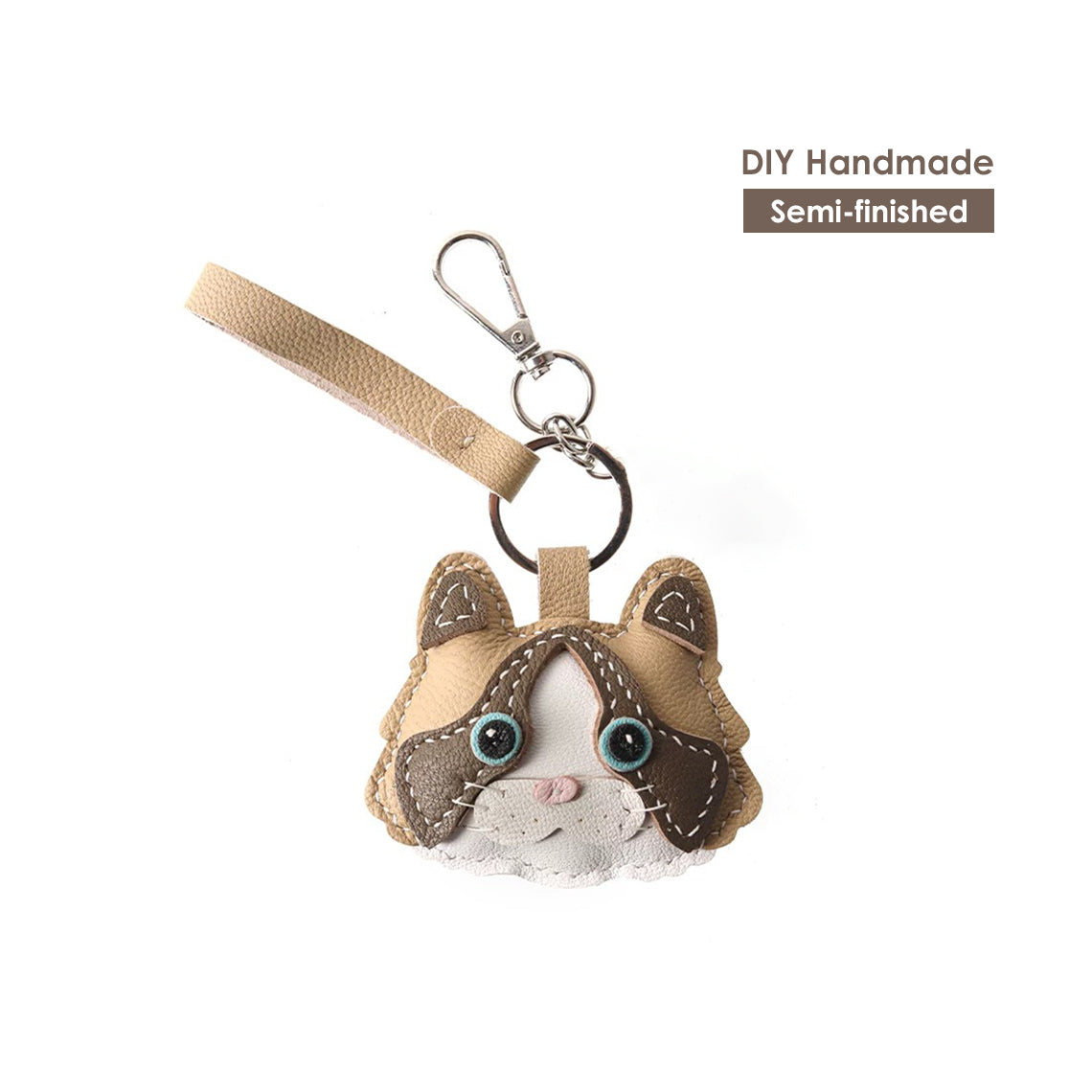 Leather Kitty Keychain | DIY Handmade Cat Keychain for Cat Lovers - Wirkin®