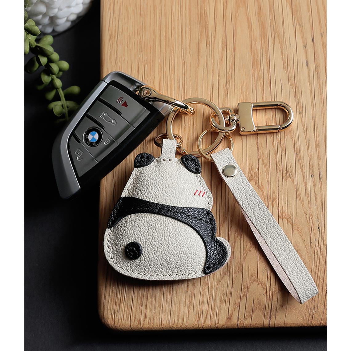 Wirkin® Sheep Leather Cute Angry Panda Charm DIY Kit
