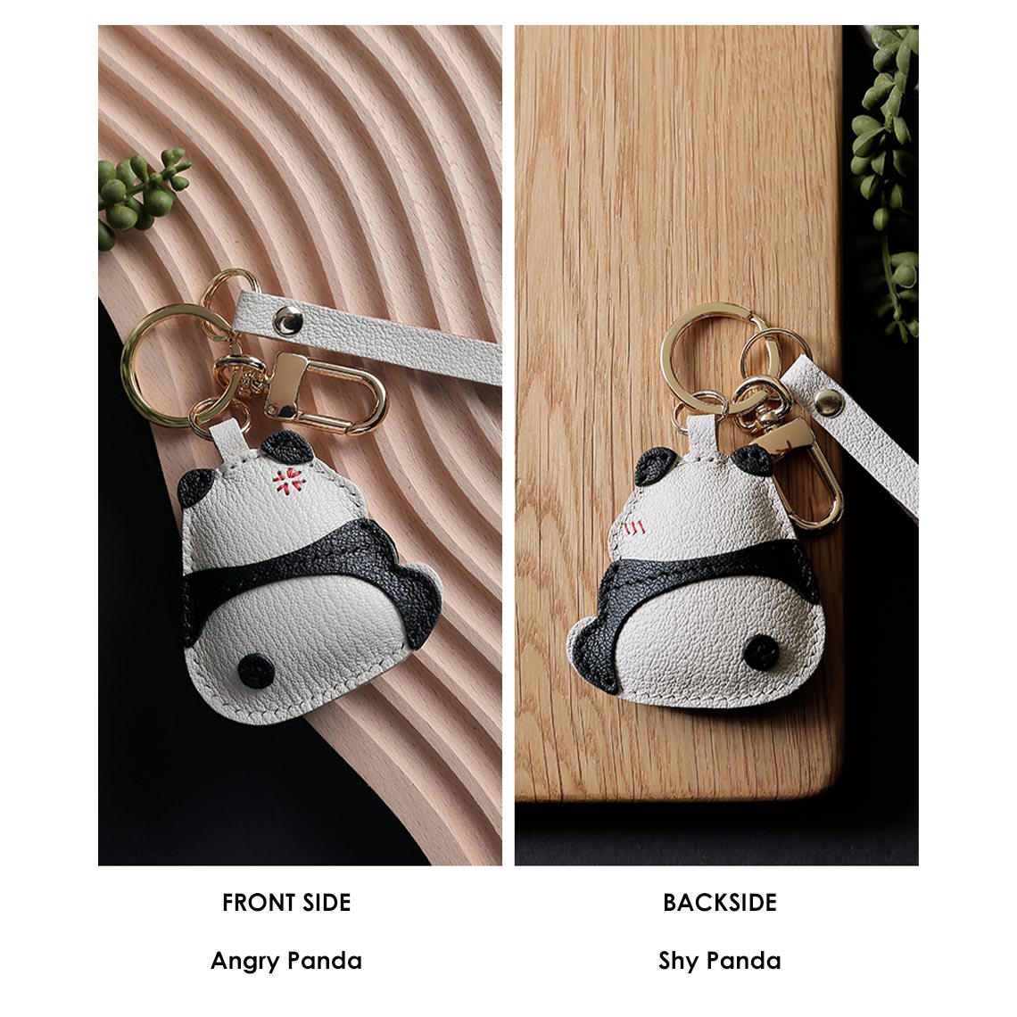 Wirkin® Sheep Leather Cute Angry Panda Charm DIY Kit