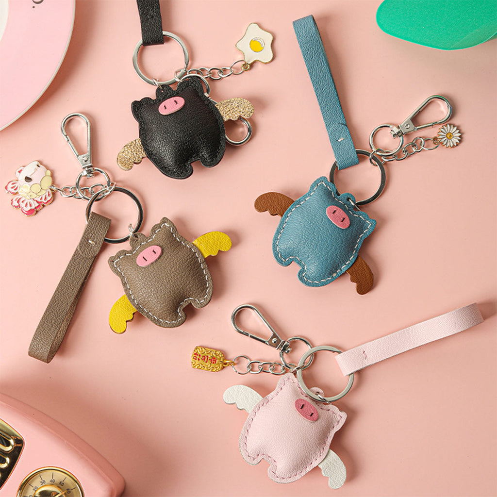Wirkin® Sheep Leather Piglet Keychain DIY Kit